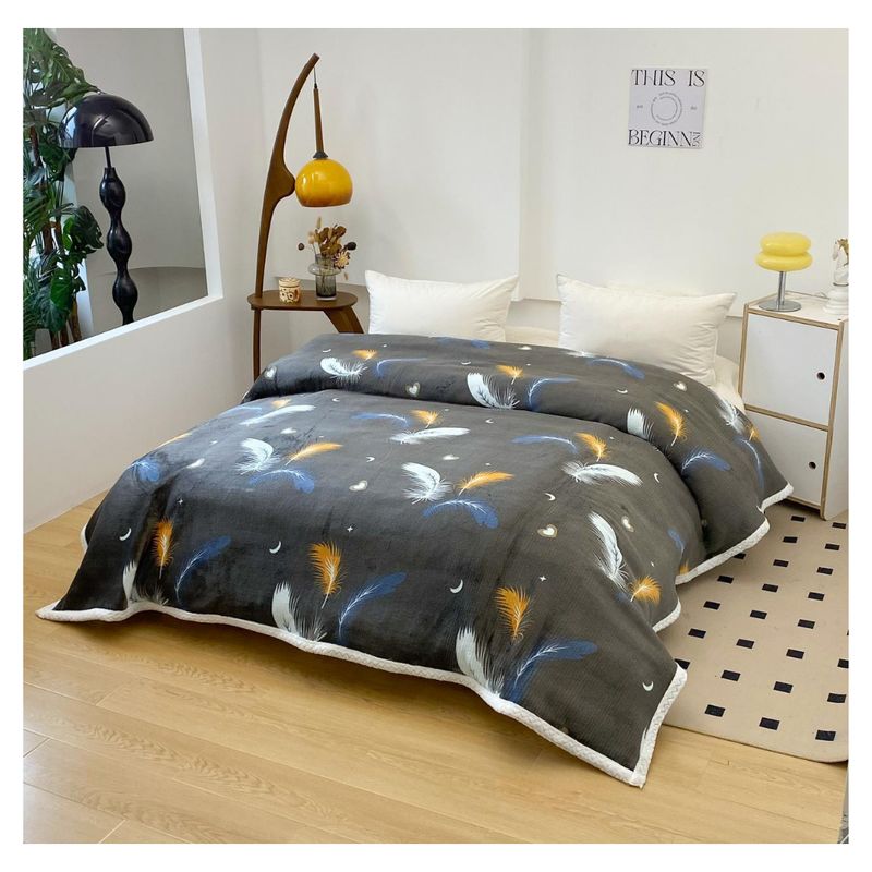 GENERICO - Frazadas Con Chiporro Polar Diseños Estampados 1.5 Plazas 230x180cm