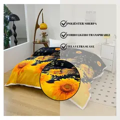 GENERICO - Frazadas Con Chiporro Polar Diseños Estampados 1.5 Plazas 230x180cm