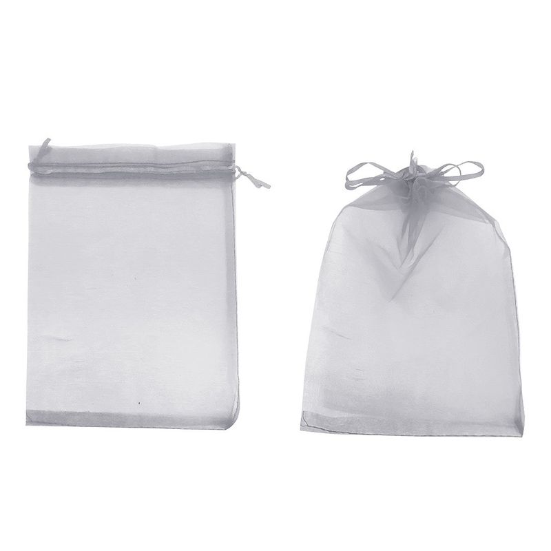 GENERICO - BOLSA ORGANZA GRIS 17X23CM X12UNI
