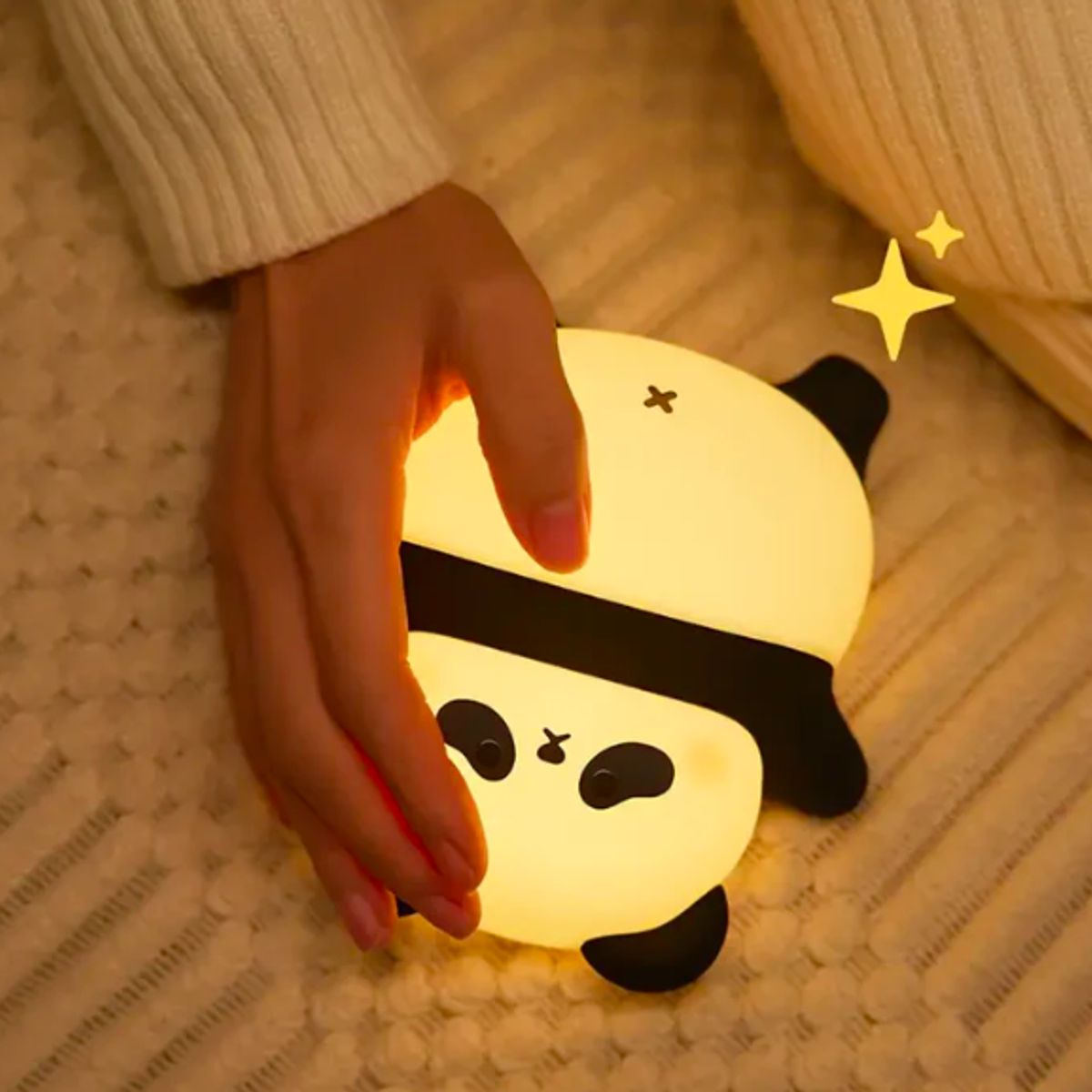 GENERICO - Lámpara Panda espanta cuco silicona usb touch espantacuco