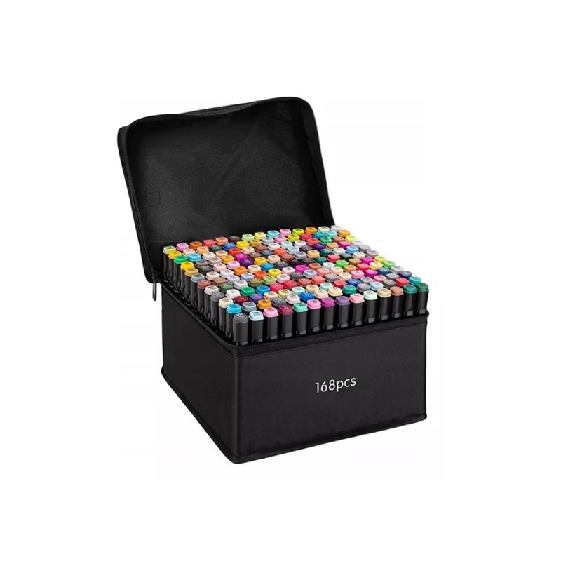 GENERICO - Marcadores 262 lápices doble punta +bolso multicolor