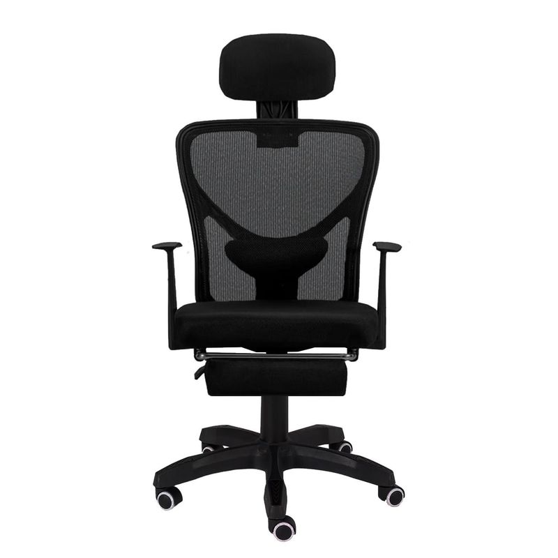 GLOBAL LATIN GROUP - Silla ejecutiva ergonómica con reposabrazos y reposapiernas retráctil