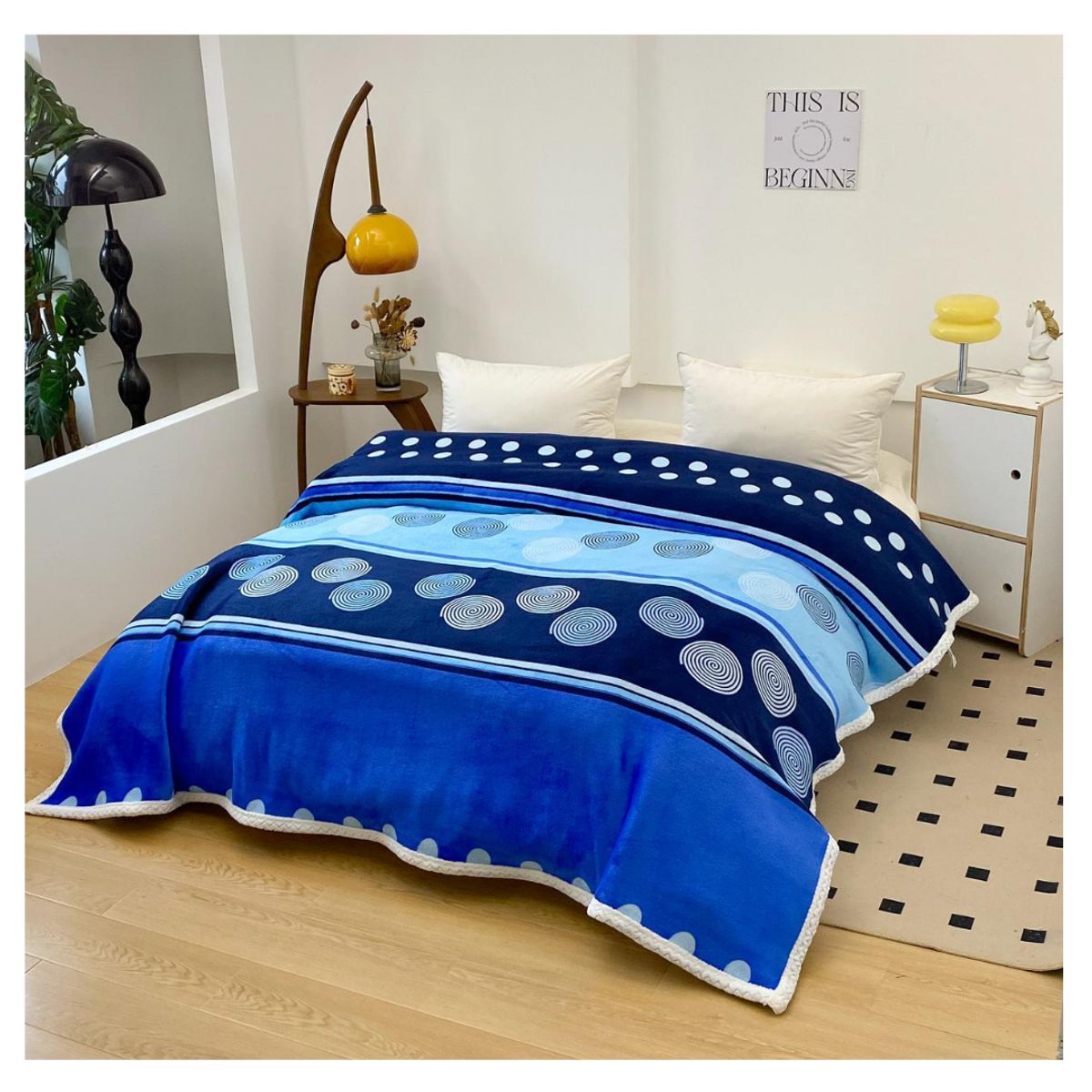 GENERICO - Frazadas Con Chiporro Polar Diseños Estampados 2 Plazas 230x210cm