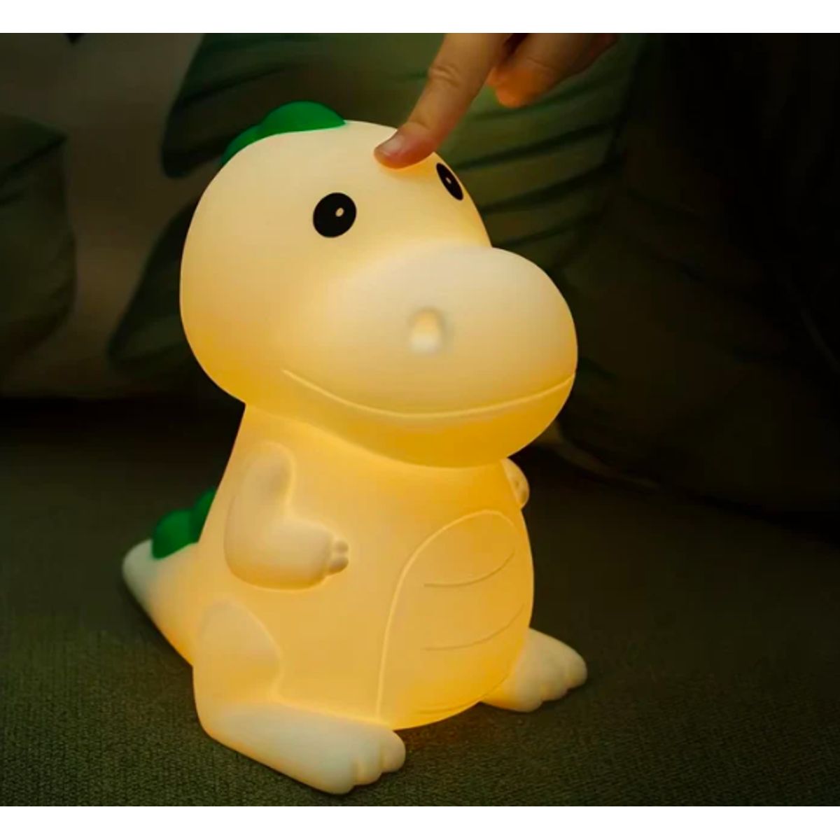 GENERICO - Lámpara Dinosaurio espanta cuco led  niños touch silicona espantacuco