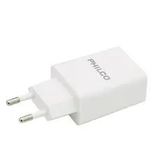PHILCO - CARGADOR RAPIDO 2.1 CON CABLE LIGHTNING IPHONE