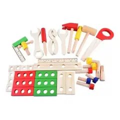 GENERICO - Juguete Caja De Herramientas De Madera Para Niños