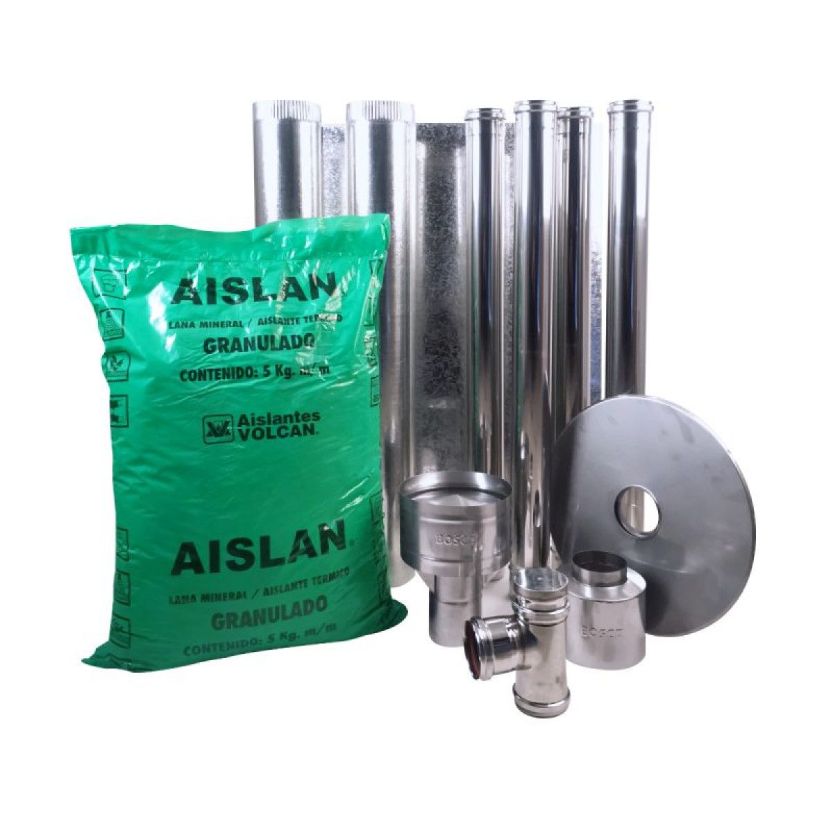 BOSCA - Kit Instalación para Estufa A Pellet Techo Bosca