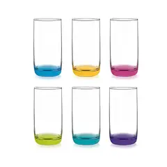 CRISTAR - Display 6 Vasos Altos Monterrey Fondo Color 445cc