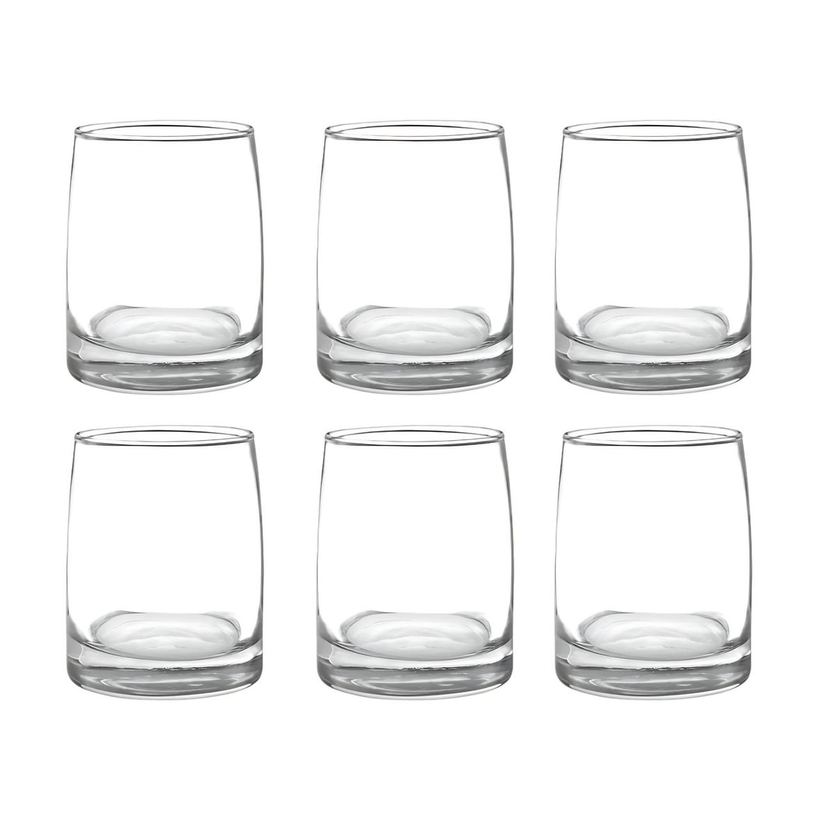 CRISTAR - Display 6 Vasos Bajos 366mL Toledo Vidrio Cristar Mojitos Bebida