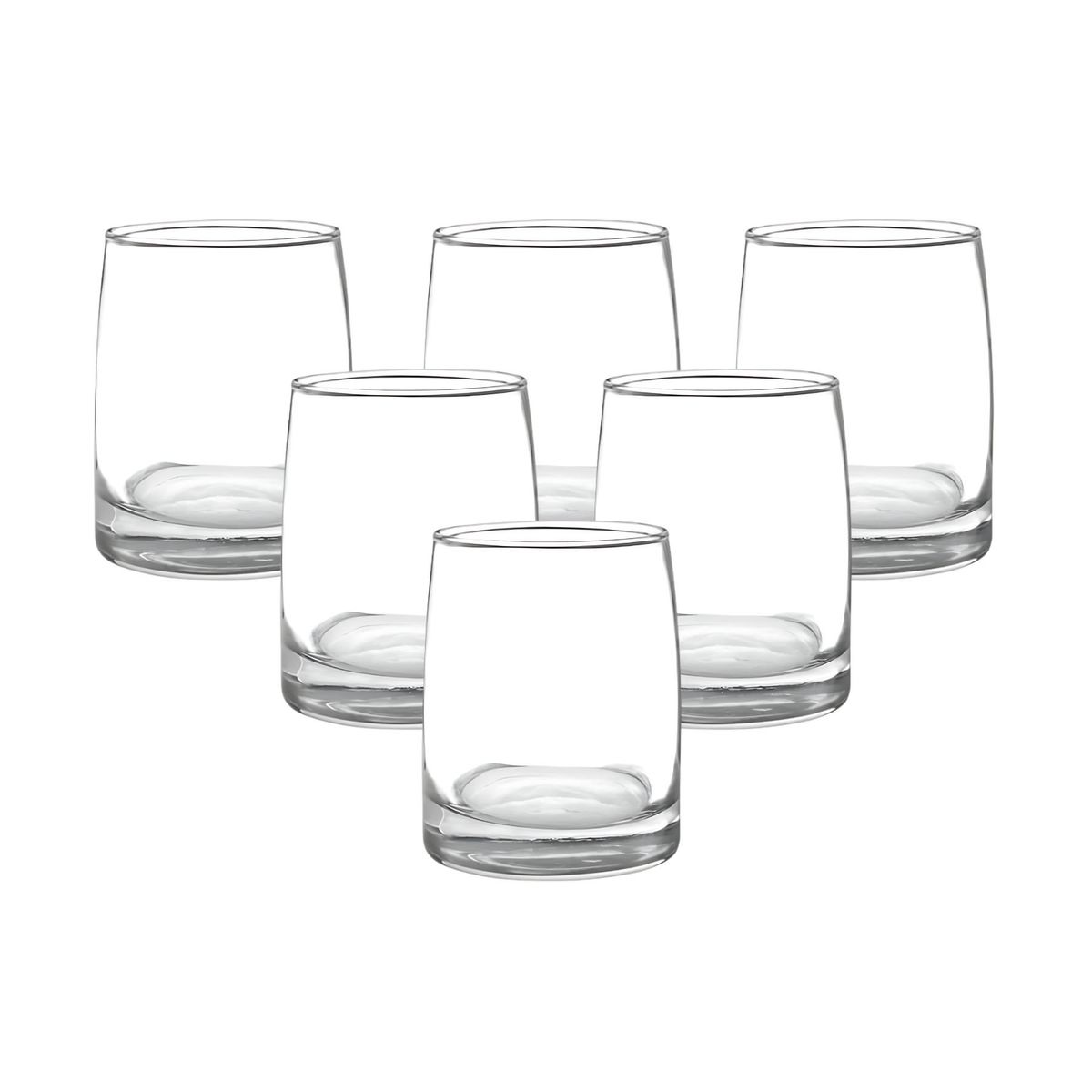 CRISTAR - Display 6 Vasos Bajos 366mL Toledo Vidrio Cristar Mojitos Bebida