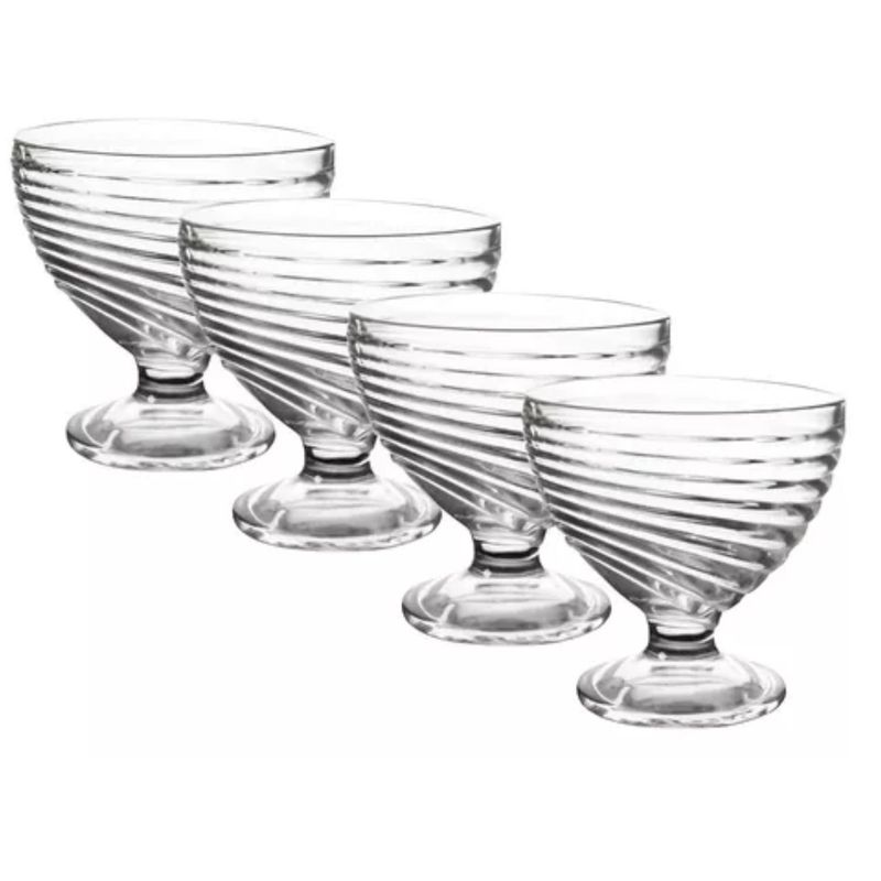 ALLEGRA - Set 6 Copas Para Postre Helados Lineas 300cc Allegra