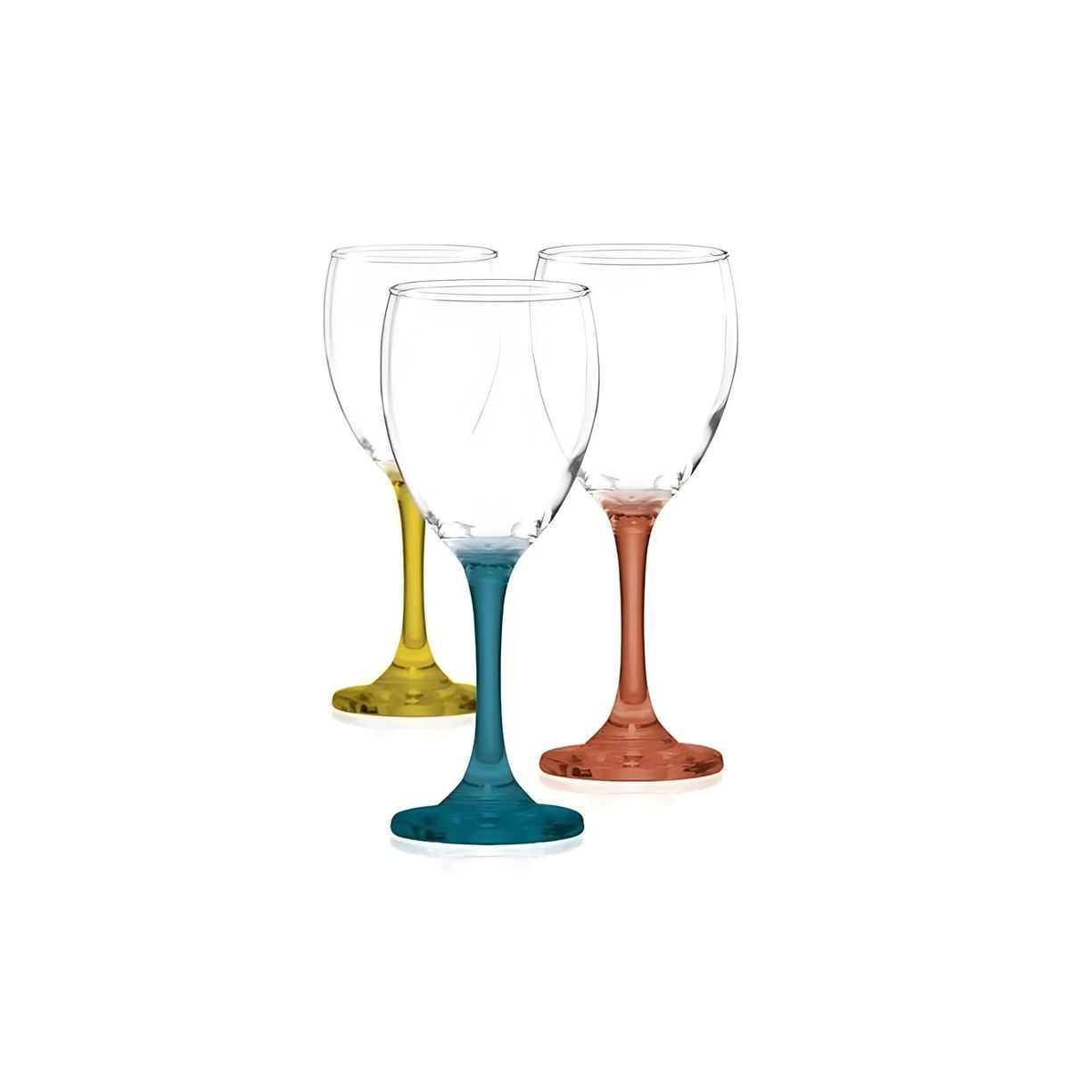 CRISTAR - Display 6 Copas Vino Versalles Pie Color 300mL Multicolores