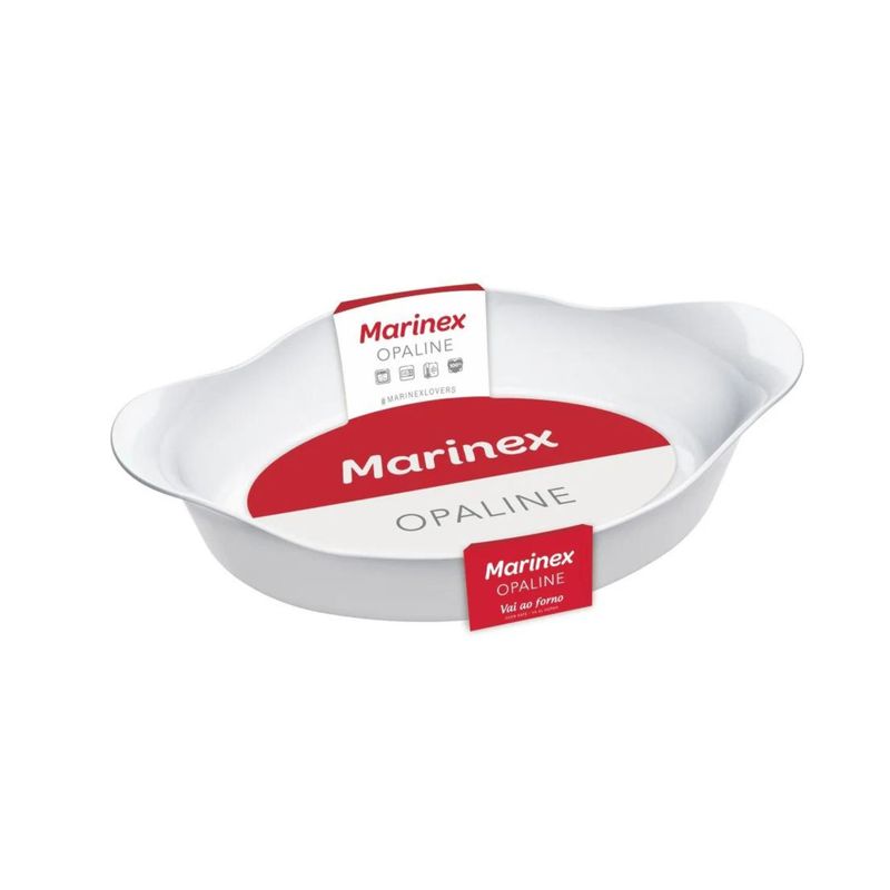 MARINEX - Fuente Mediana Oval Opaline 1000mL Marinex Porcelana Templada