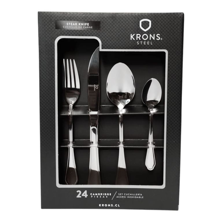 Set Cubiertos 24 Piezas Cambridge Acero Inoxidable Cuchilleria