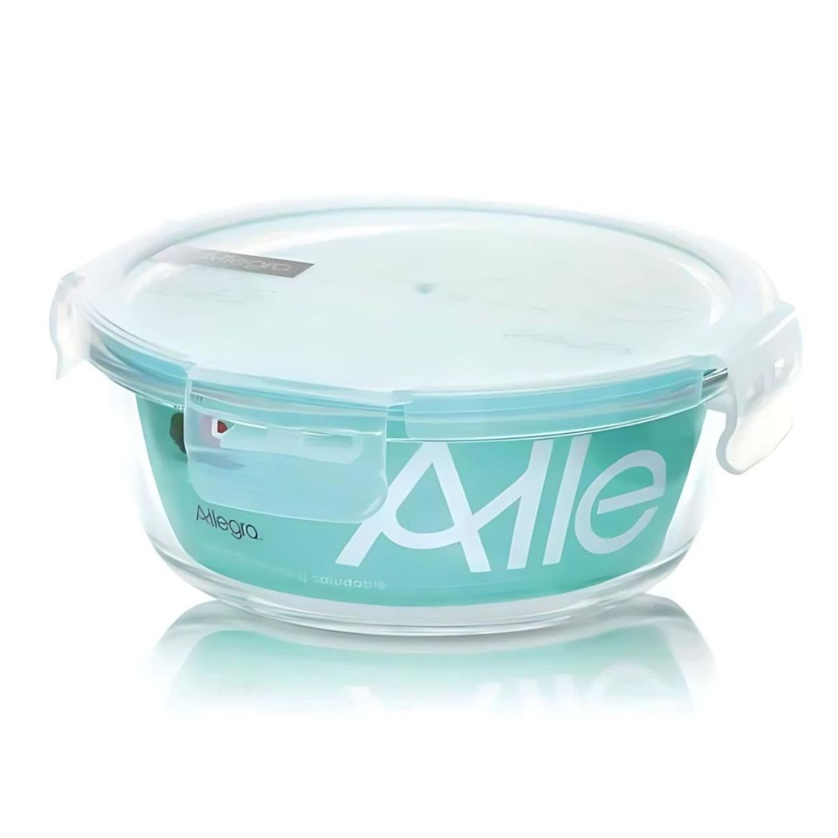 ALLEGRA - Contenedor Alimentos Hermetico Redondo 370ml Vidrio Allegra