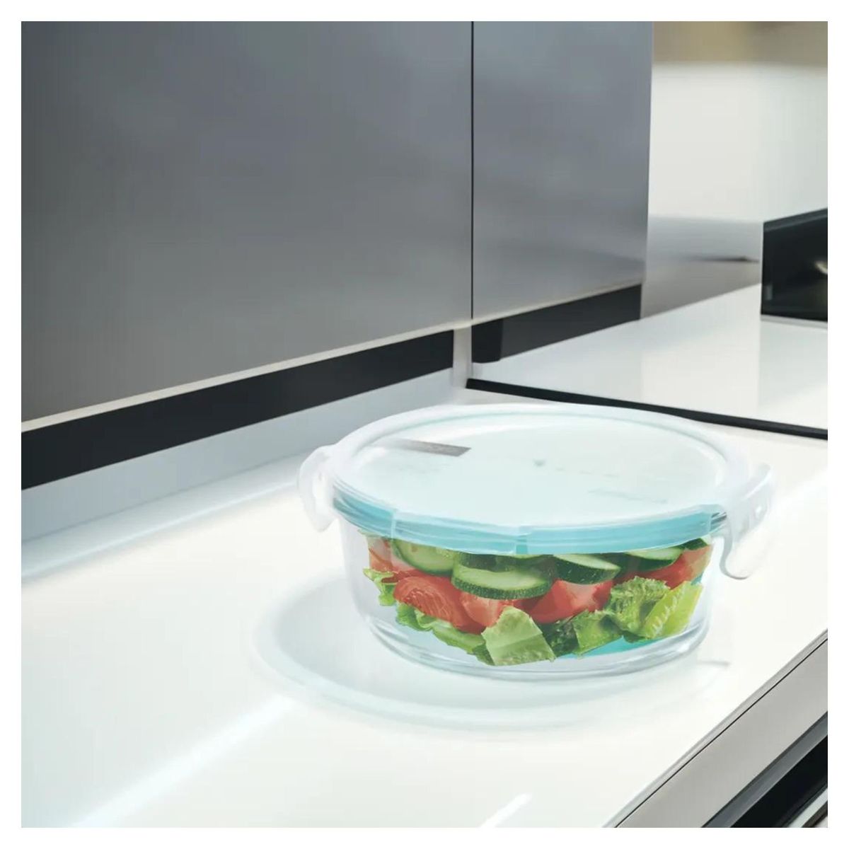 ALLEGRA - Contenedor Alimentos Hermetico Redondo 370ml Vidrio Allegra