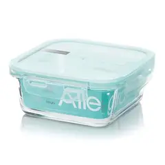 ALLEGRA - Contenedor Alimentos Hermetico Cuadrado 380ml Vidrio
