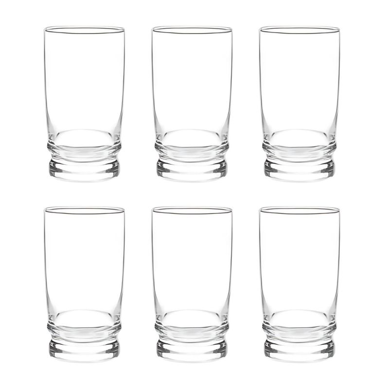 CRISTAR - Set 6 Vasos Madeira Rocks 370mL Menaje Cocina Cristar