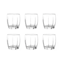 CRISTAR - Set 6 Vasos Amadeus Rocks 353mL Menaje Cocina