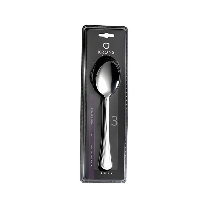 KRONS - Set 6 Cucharas para Te Luna Krons 13cm Acero Inoxidable