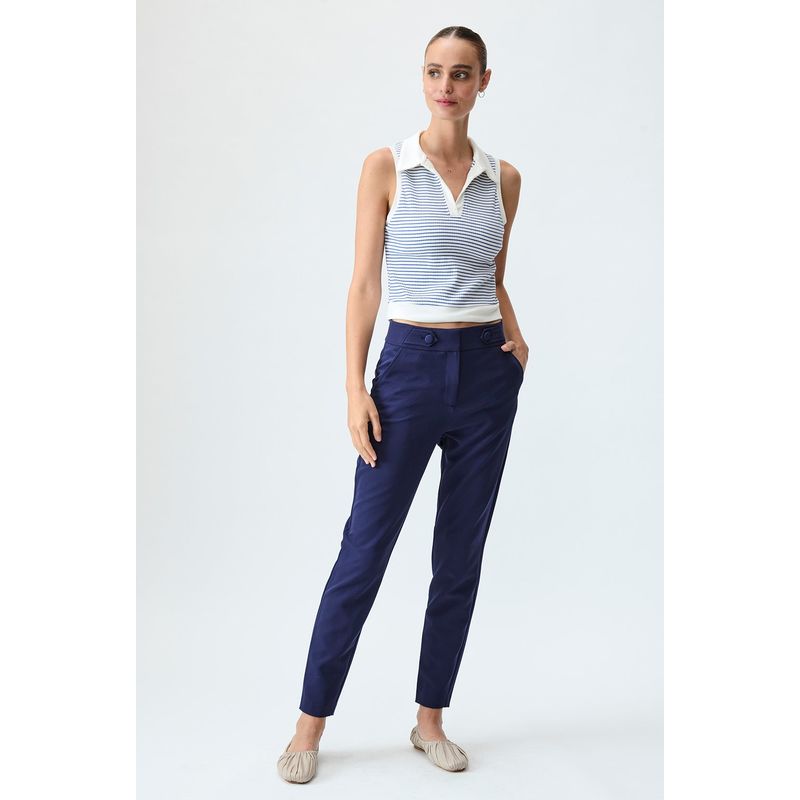 IO - Pantalon Azul Marino Mujer Io