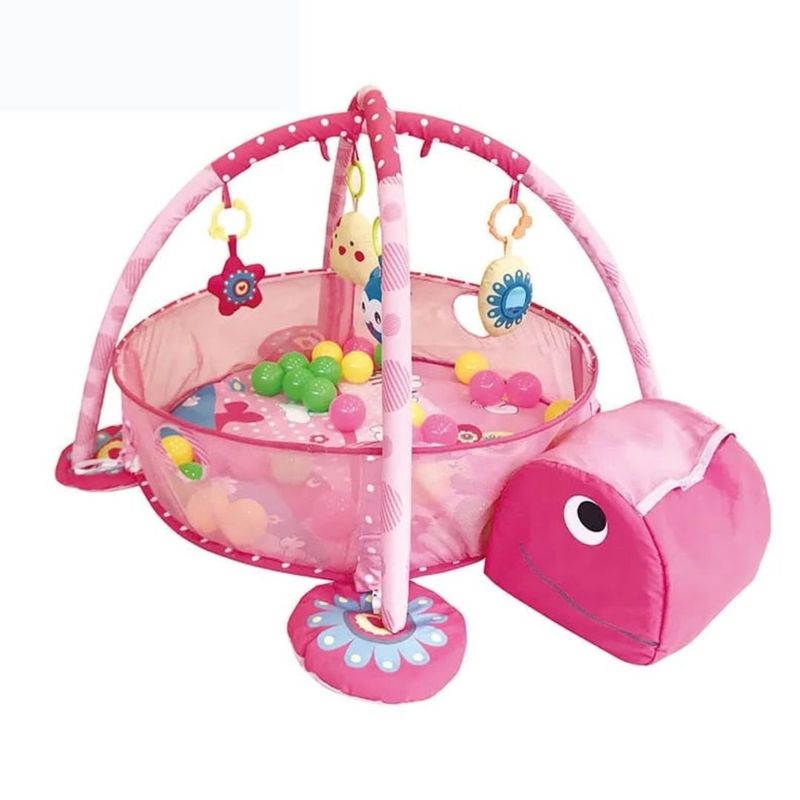 IRM - ALFOMBRA GIMNASIO 3 EN 1 DE ESTIMULACION PARA BEBE ROSA