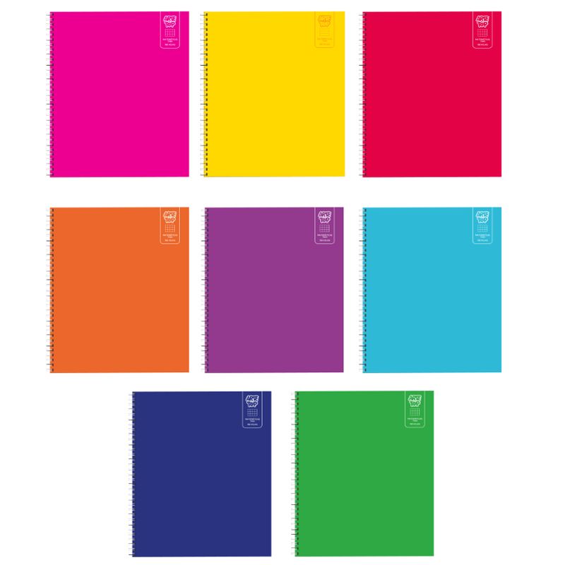 OEM - Pack de 8 cuaderno universitario tapa dura 7mm 100h