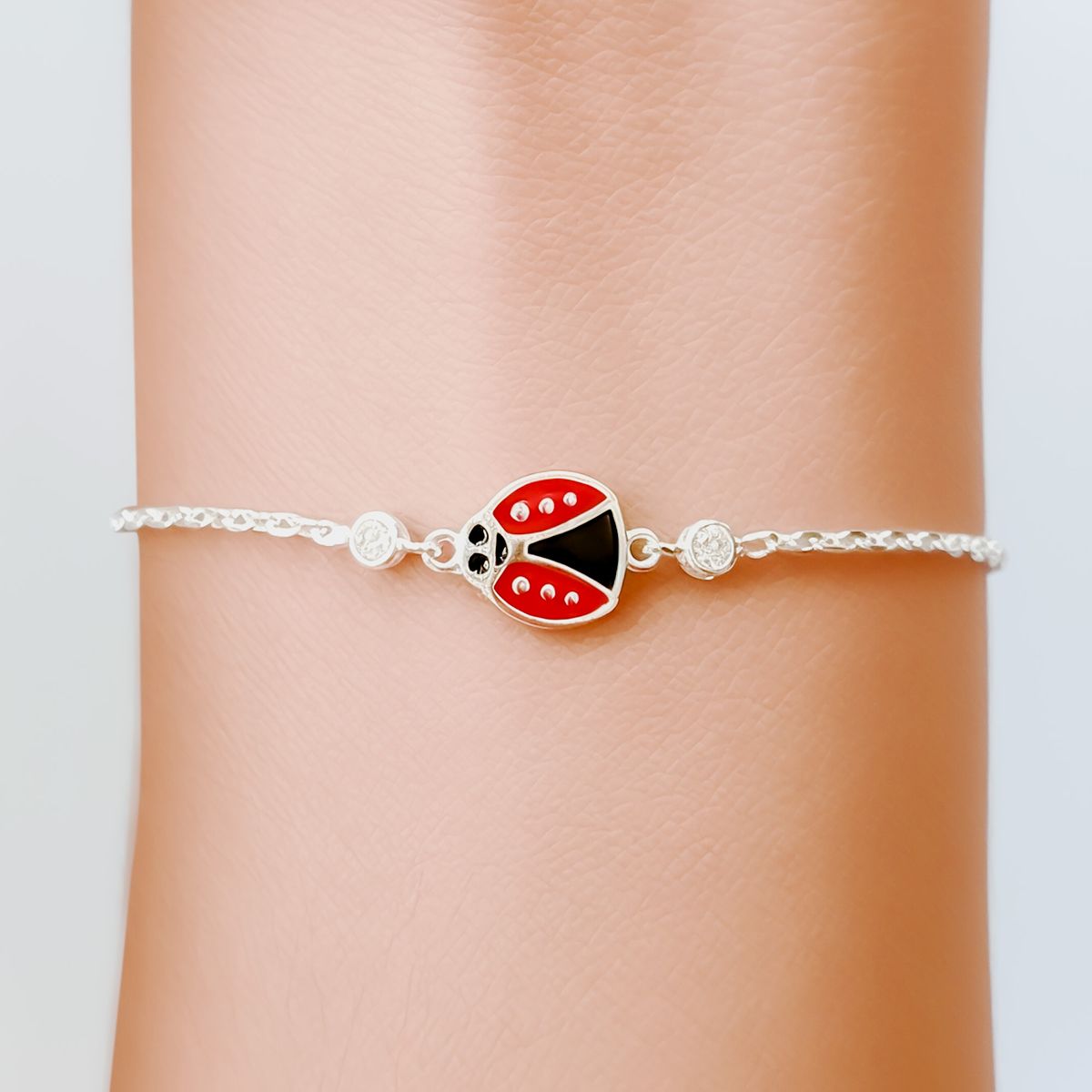 COGGIOLA - Pulsera Chinita Circón Plata  Fina 925