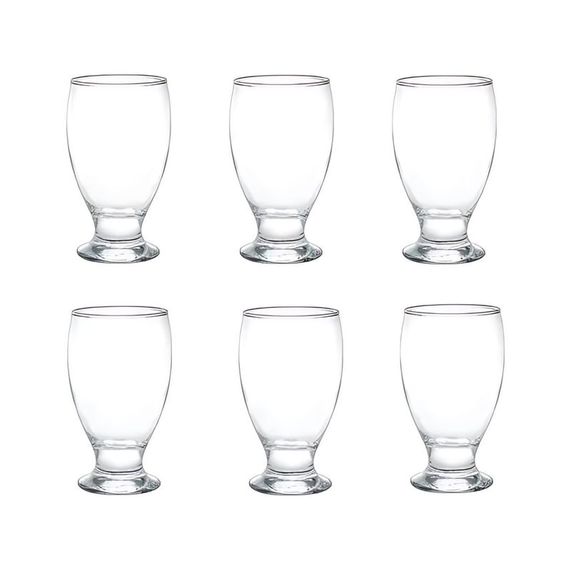 CRISTAR - Display 6 Copas Lexington 355cc Para Agua Bebida Cerveza Cristar