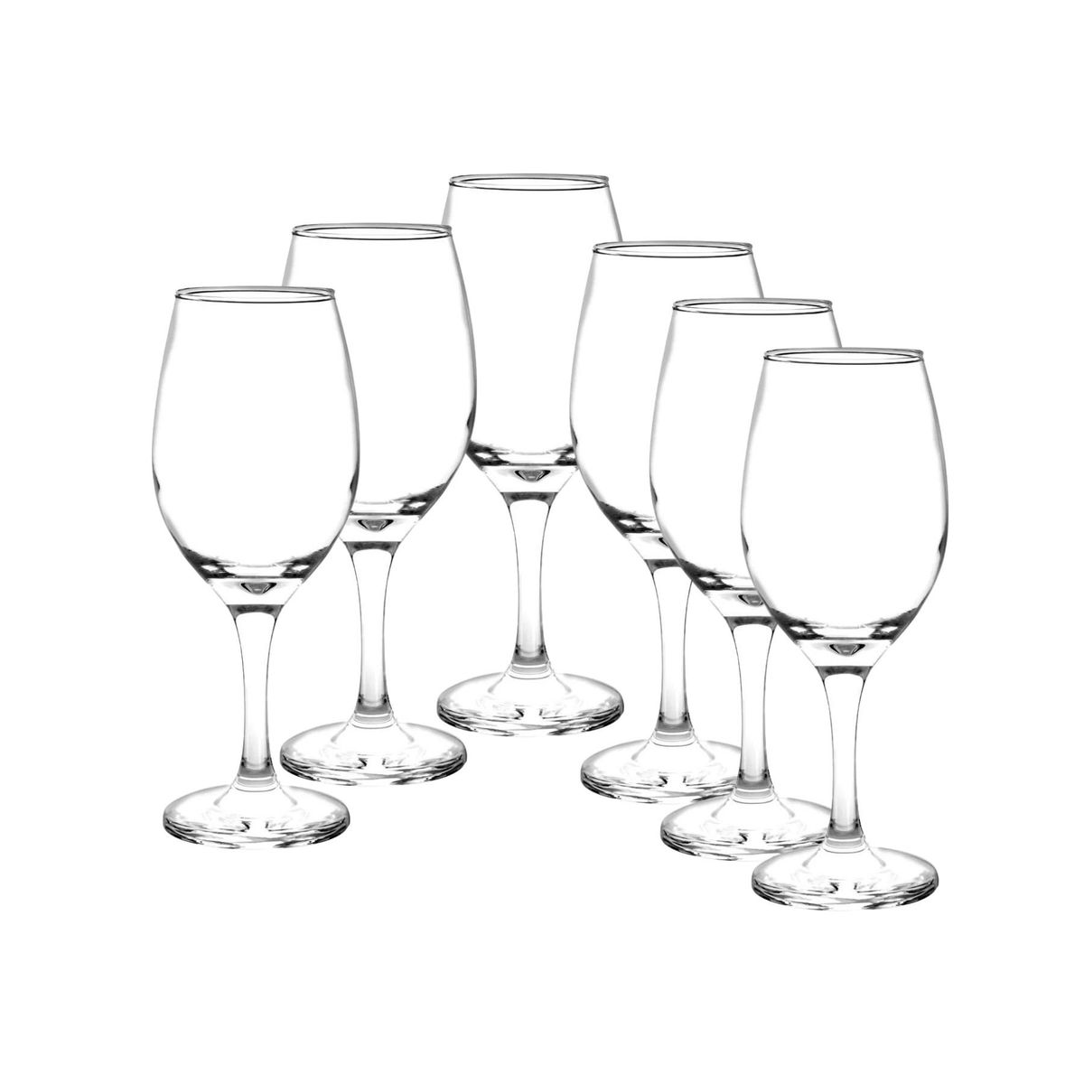 CRISTAR - Display 6 Copas Transparente de Vino Tinto Rioja 386mL Cristar