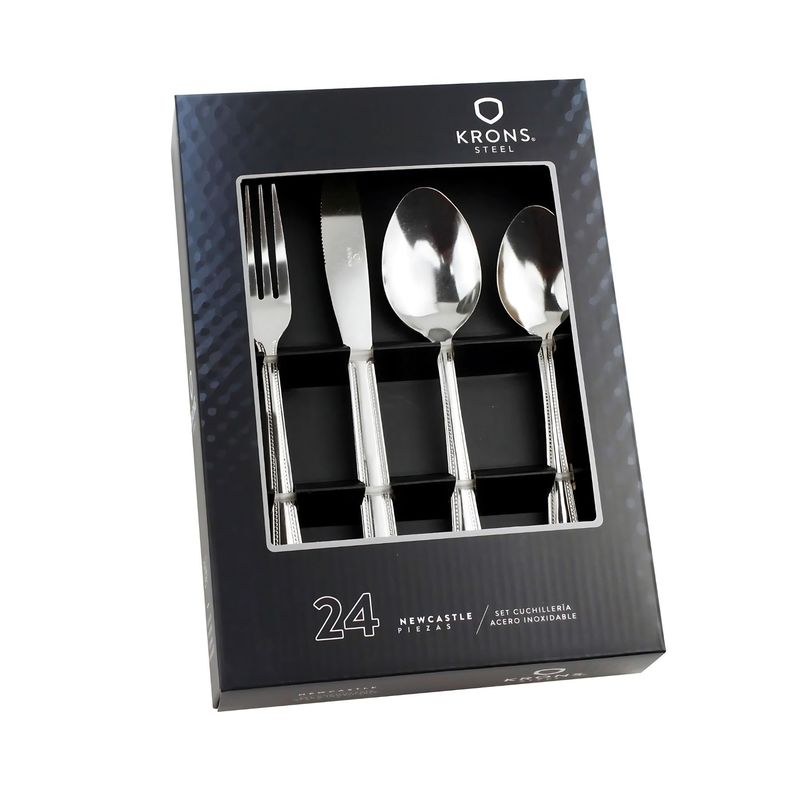 KRONS - Set Cubiertos 24 Pzs Newcastle Krons Acero Inox Set Cuchilleria