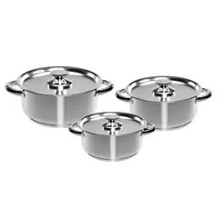 WENS - Set Bateria de Cocina 6 Piezas Acero Inoxidable 420-6SS