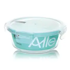 ALLEGRA - Contenedor Alimentos Hermetico Redondo 370mL Vidrio
