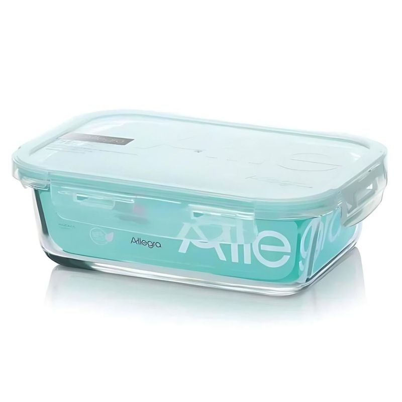 ALLEGRA - Contenedor Alimentos Hermetico Rectangular 600ml Vidrio Allegra