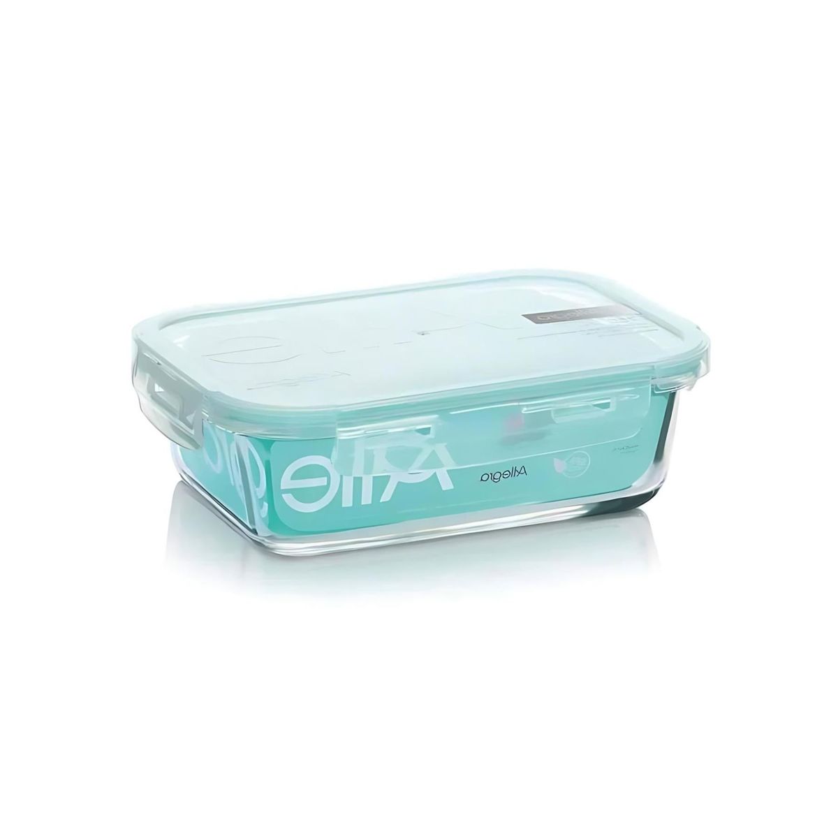 ALLEGRA - Contenedor Alimentos Hermetico Rectangular 600mL Vidrio Allegra