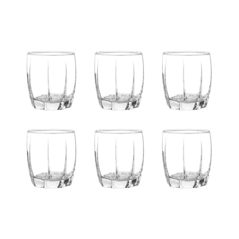 CRISTAR - Set 6 Vasos Amadeus Rocks 353mL Menaje Cocina Cristar