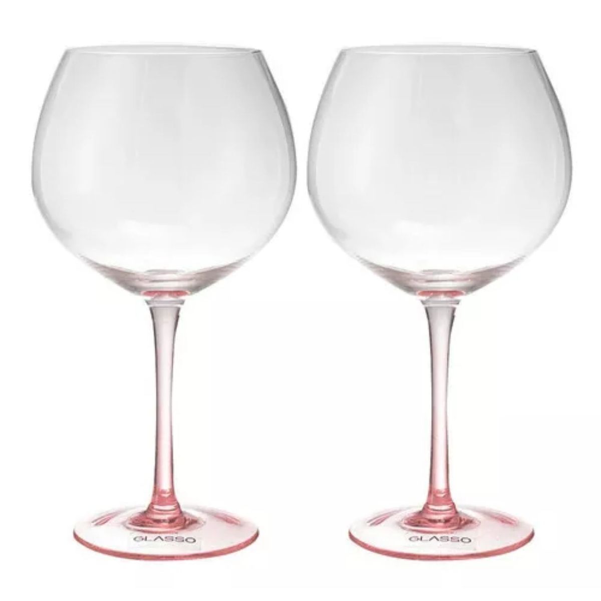GLASSO - Set 2 Copas Aperitivo Cristal Rosa 640mL Cocktail Glasso