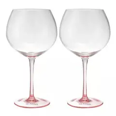 GLASSO - Set 2 Copas Aperitivo Cristal Rosa 640mL Cocktail