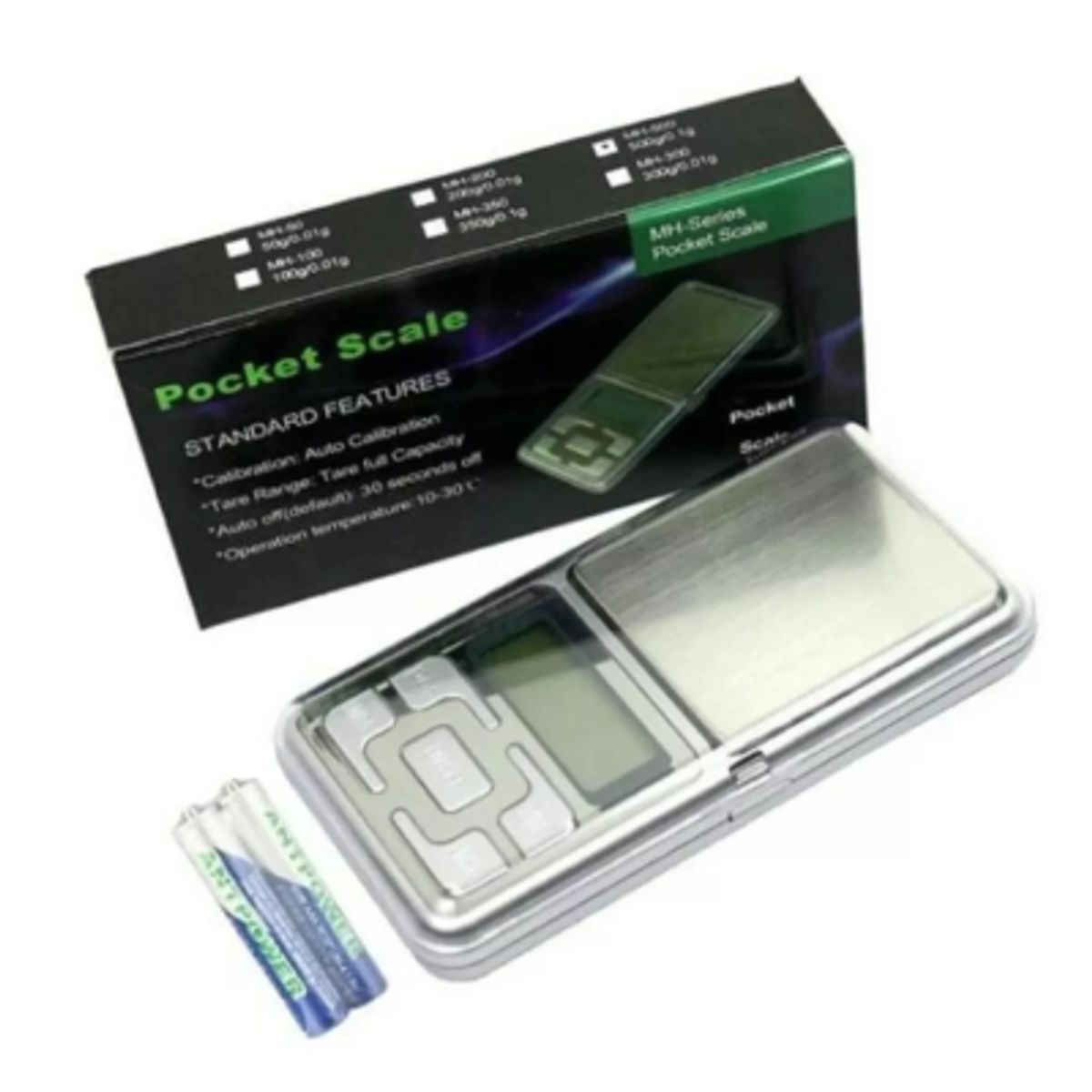 PHILCO - Pesa Gramera Balanza Digital De Bolsillo 500gr Color Gris