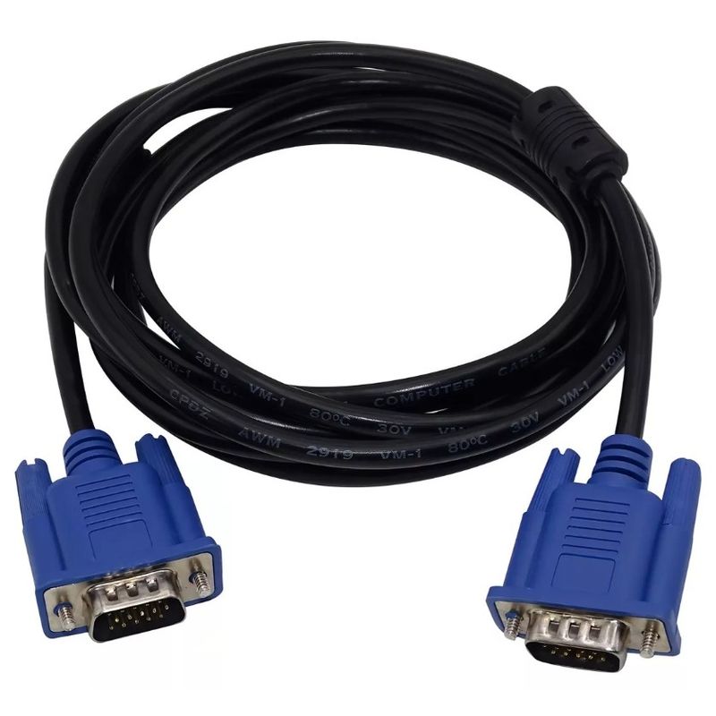VHEX - Cable Vga Monitor Filtro Pc Proyector 15 Mts Macho A Macho