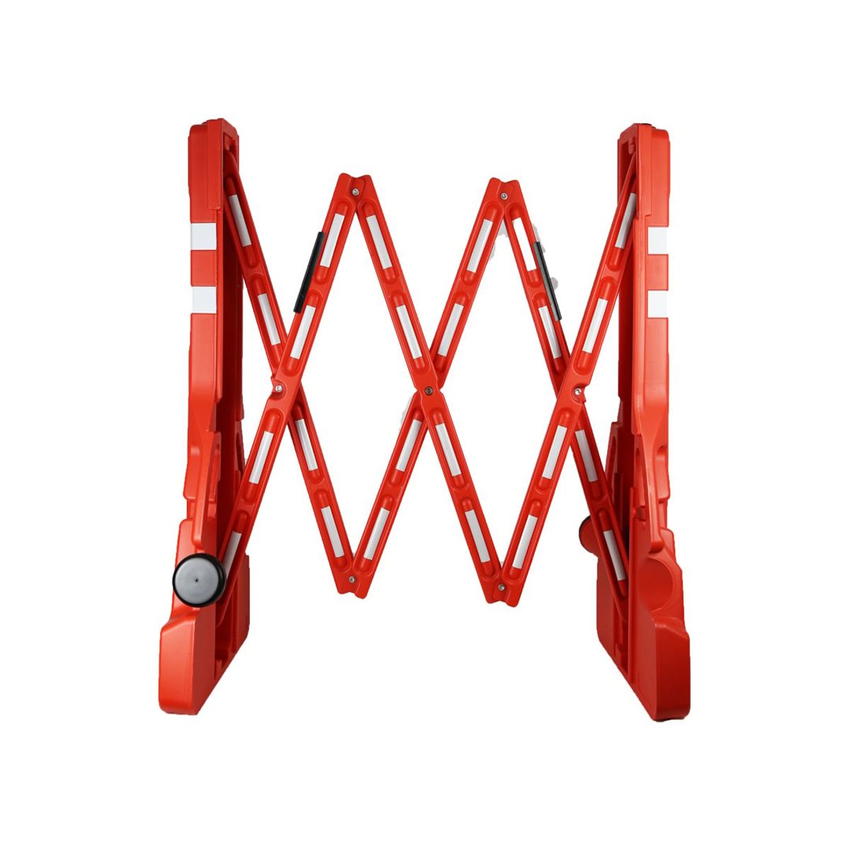 QRUBBER - Barrera Vial Expandible 2,35mt roja QRubber