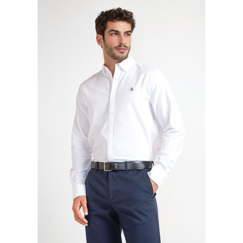 ORIGINAL PENGUIN - Camisa De Hombre Blanco Original Penguin