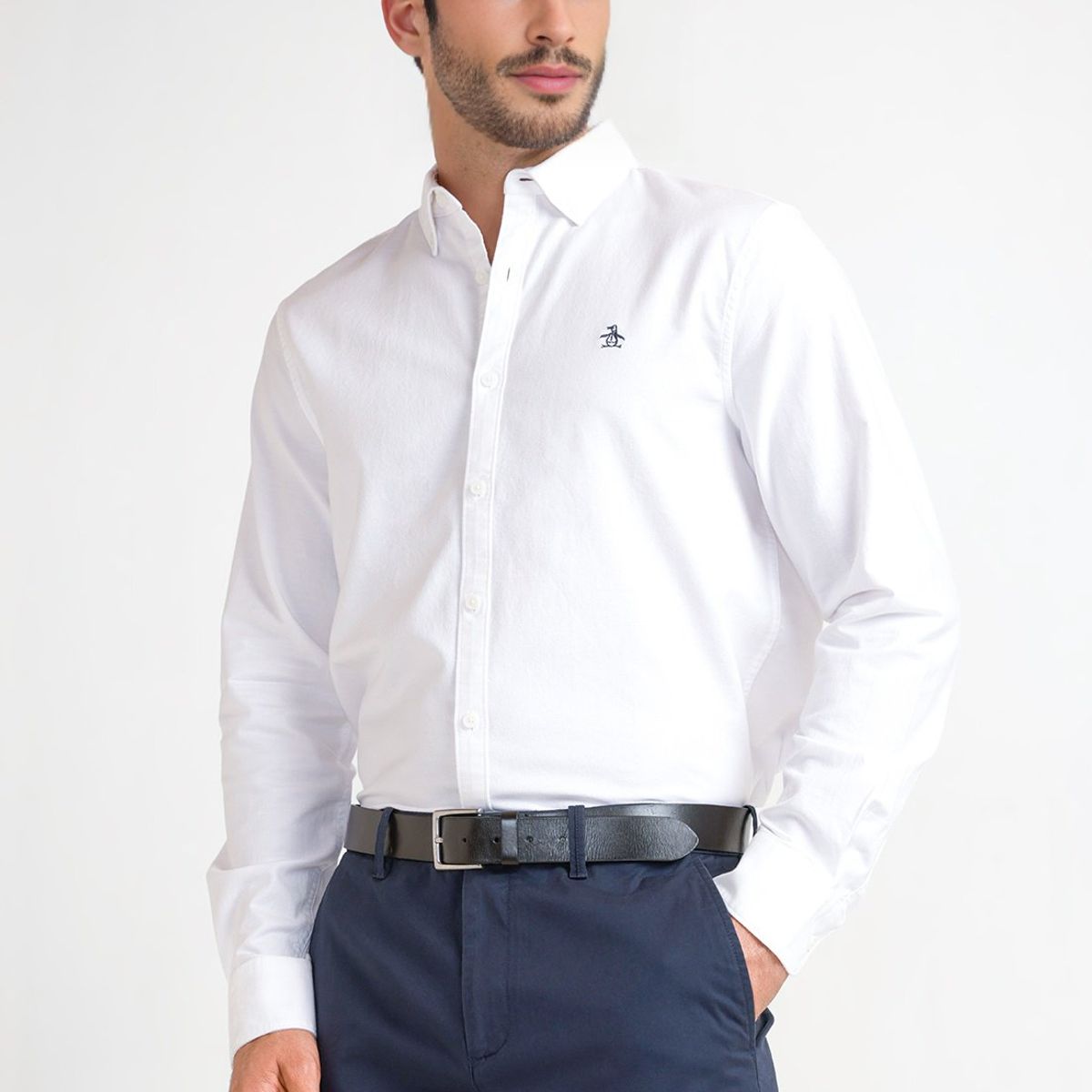ORIGINAL PENGUIN - Camisa Hombre Formal Blanca