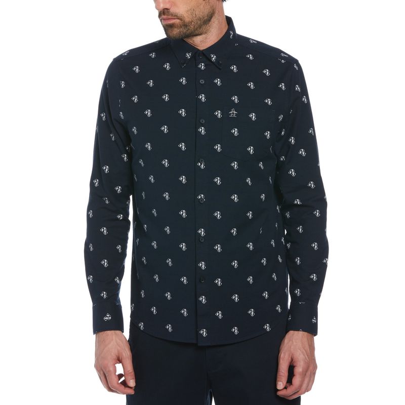ORIGINAL PENGUIN - Camisa De Hombre Estampado Navy Original Penguin