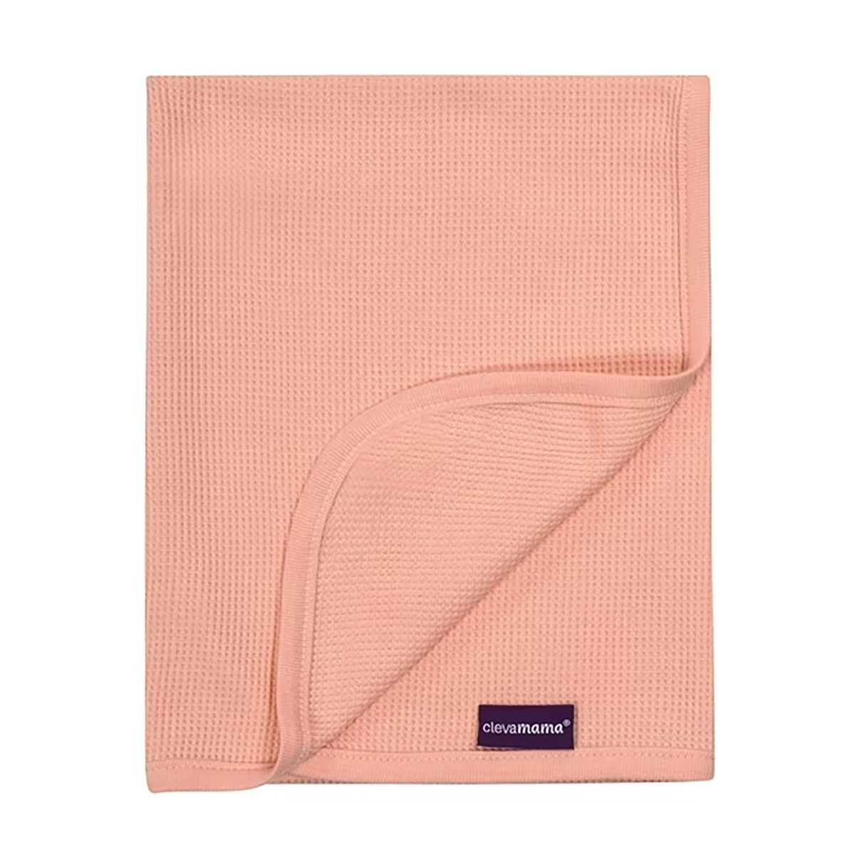 CLEVAMAMA - Clevamama Manta Waffle Algodón 120x140 - CORAL