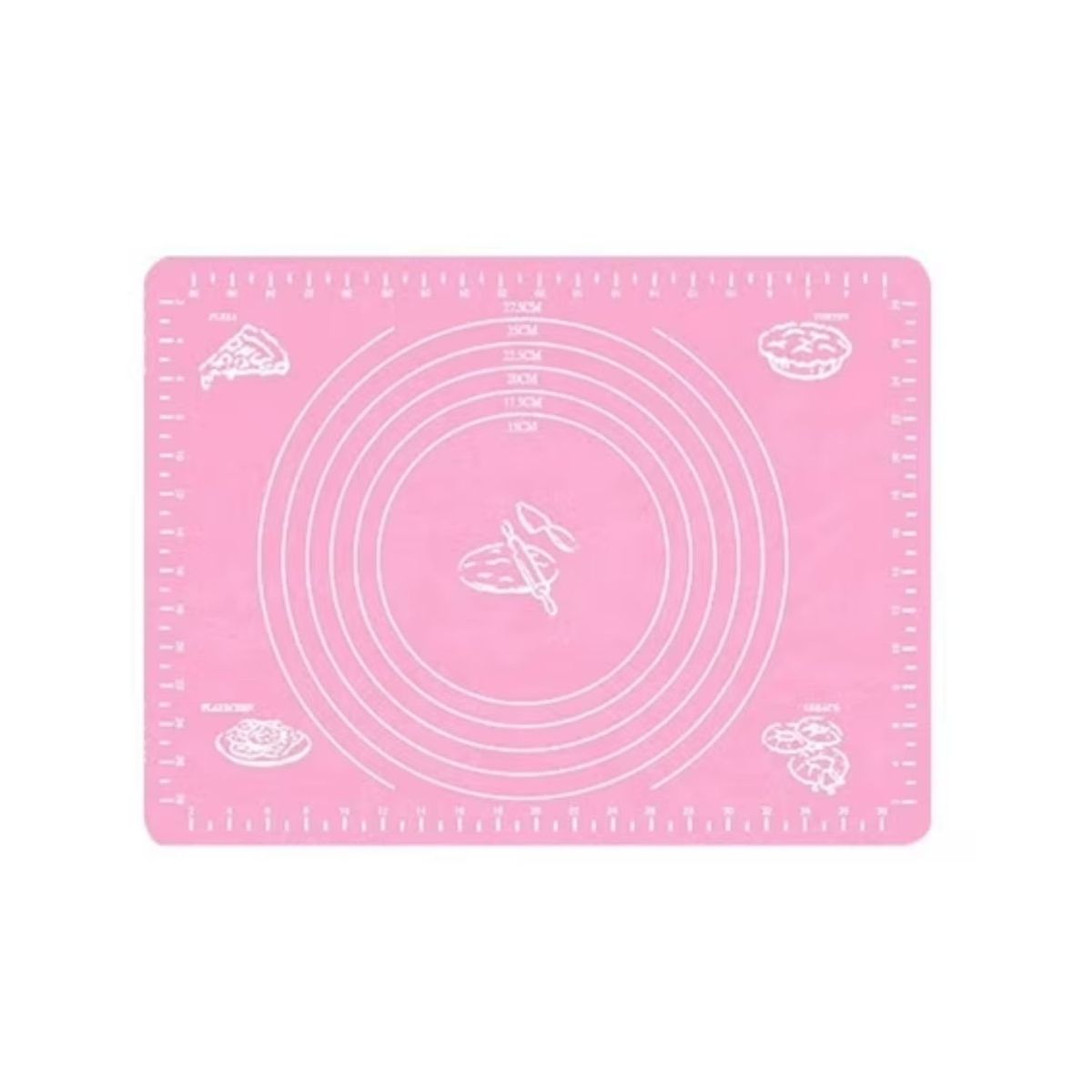 GENERICO - Lámina Silicona Amasar Bizcocho Pizza Pan Fondant 50x40 Cm.