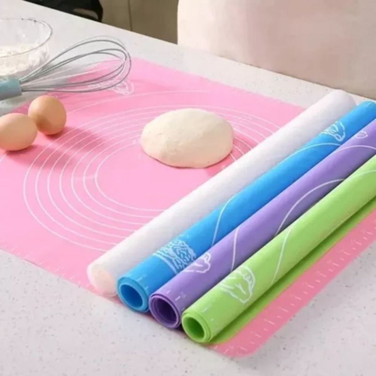 GENERICO - Lámina Silicona Amasar Bizcocho Pizza Pan Fondant 50x40 Cm.