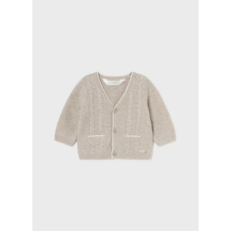 MAYORAL - Chaqueta de tipo cardigan y pantalón cuadros recién nacido