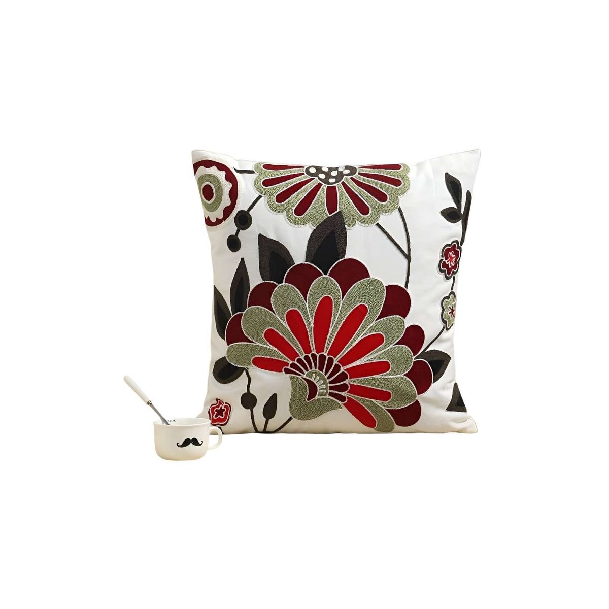 GENERICO - SET DE 6 FUNDAS BORDADAS 45x45 C7