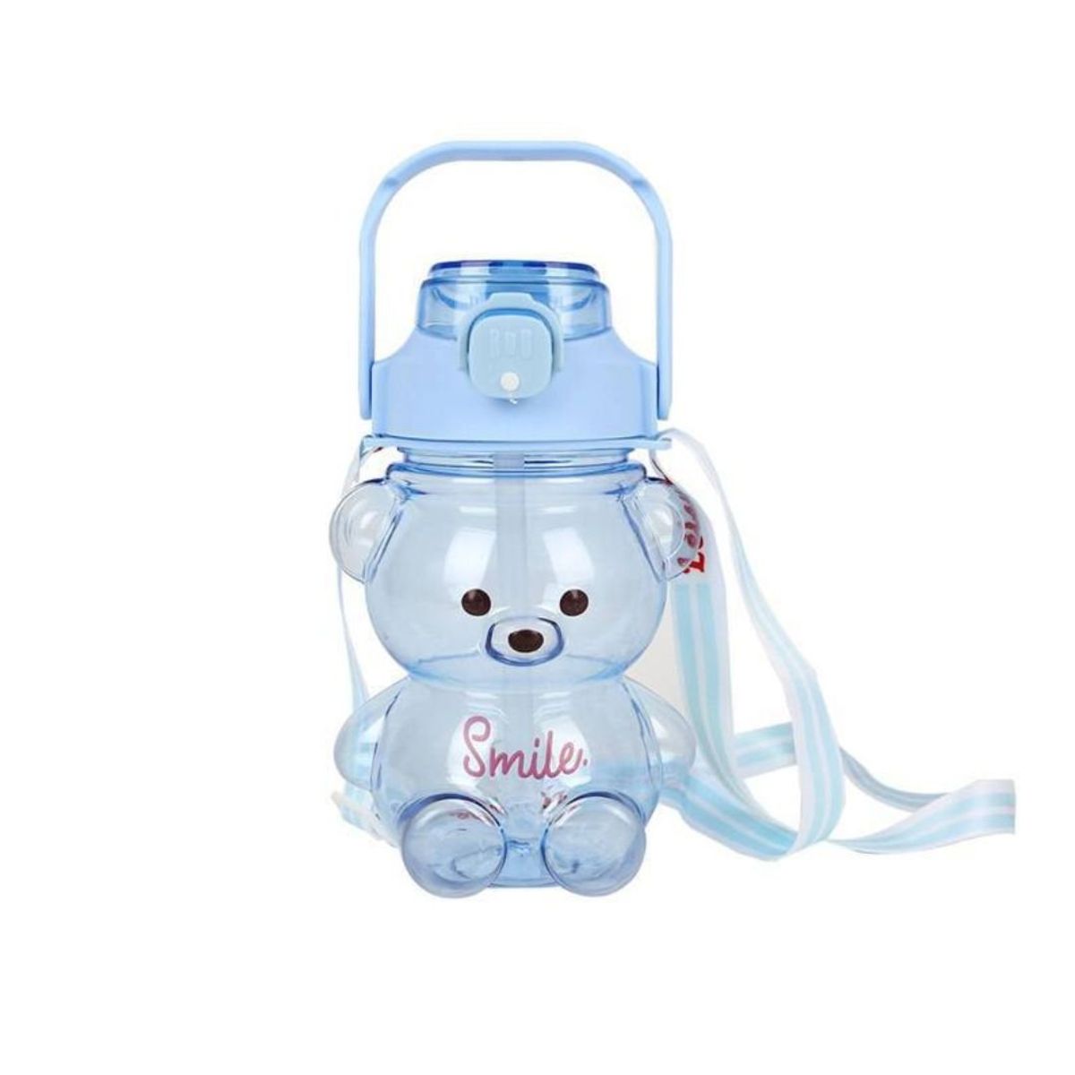 IRM - BOTELLA DE AGUA ANTIDERRAME OSO CON STICKERS 1 LT AZUL